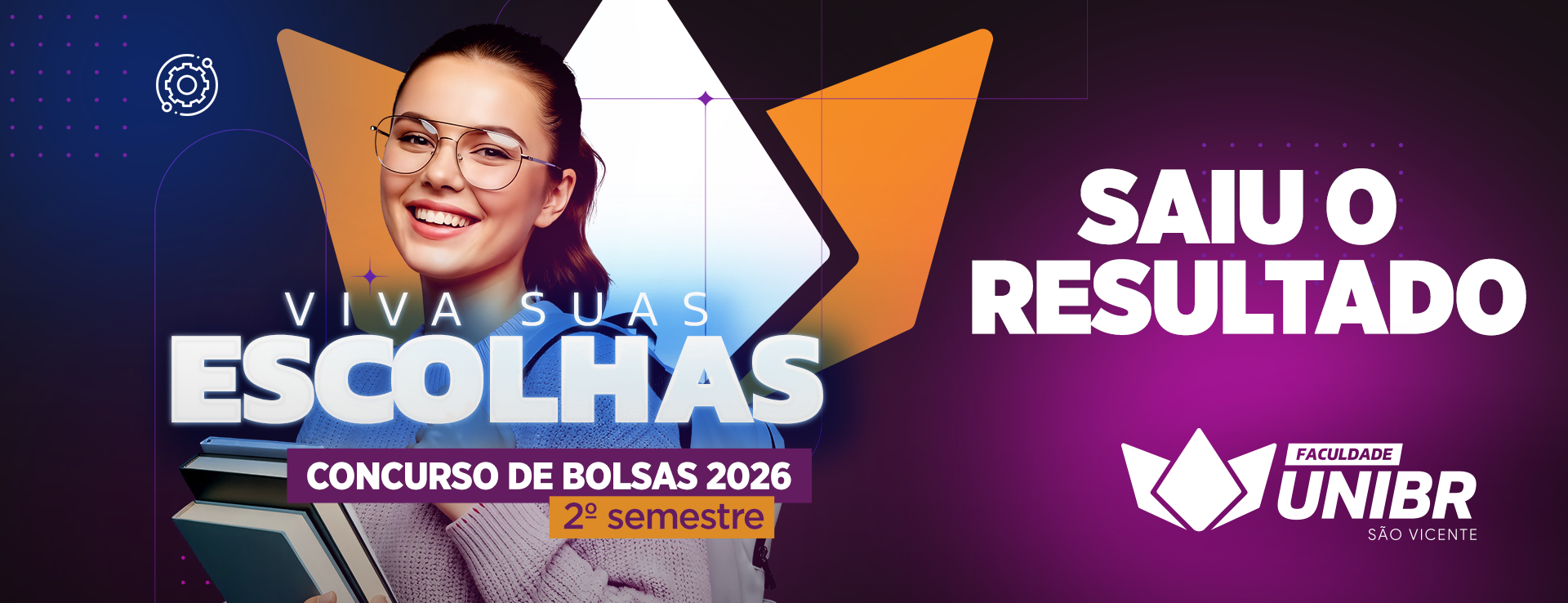 PRO  2026  0029 CONCURSO DE BOLSAS 2o SEMESTRE  UNIBR SAO VICENTE BANNER SITE Desktop 1920 x 738
